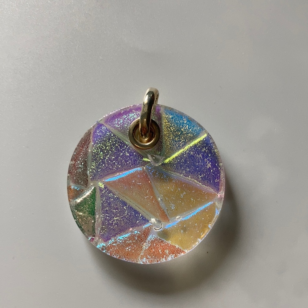 Dichroic glass pendant